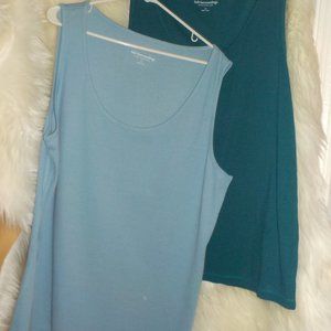TWO SOFT SURROUNDINGS TANK TOPS SZ 3X NWOT
